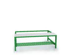 Benches with PVC sticks - with a reclining grate 375 x 1200 x 800